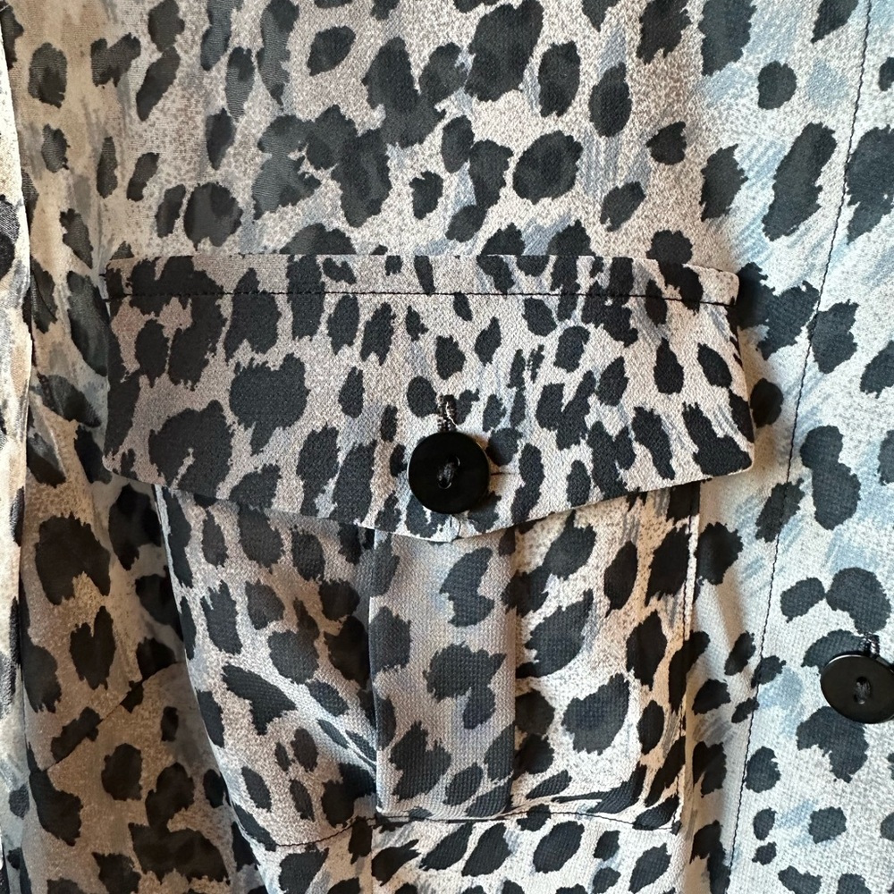 Nina McLemore Leopard Print Button-Up Blouse - Picture 4 of 4
